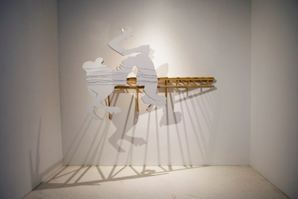 Concession_wood, acrylic, graphite_60"x80"x30"