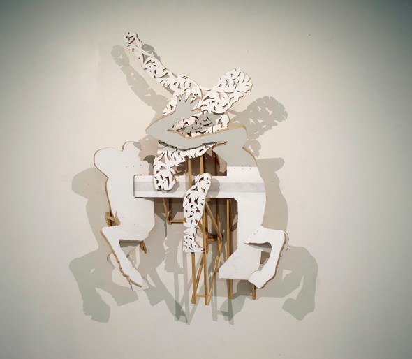 Commensurate_graphite, acrylic, wood_70"x48"x24"